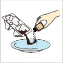 Mixing powder for a skin test